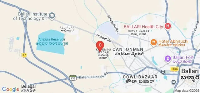 Vijayanagara Sri Krishnadevaraya University, Bellary Map