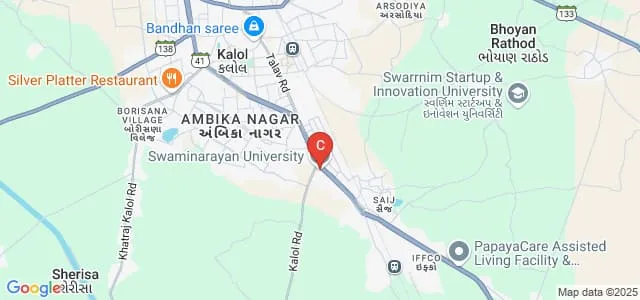 Swaminarayan University, Kalol Map