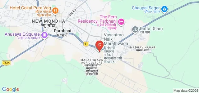 Vasantrao Naik Marathwada Krishi Vidyapeeth, Parbhani Map