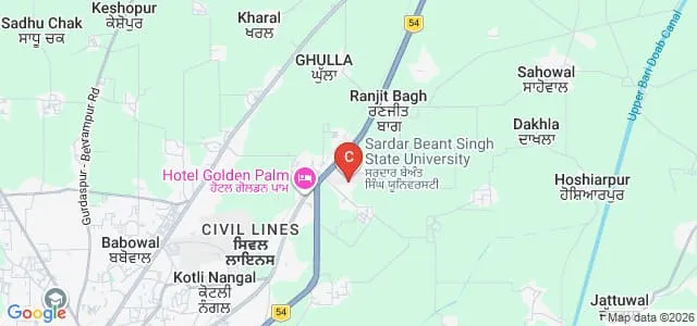 Sardar Beant Singh State University, Gurdaspur Map