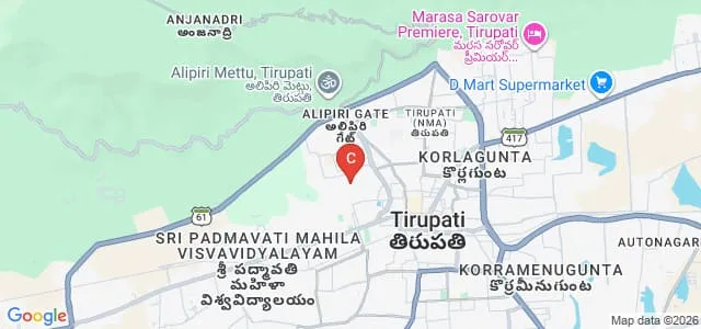 National Sanskrit University, Tirupati Map