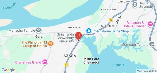 Girijananda Chowdhury University, Guwahati Map