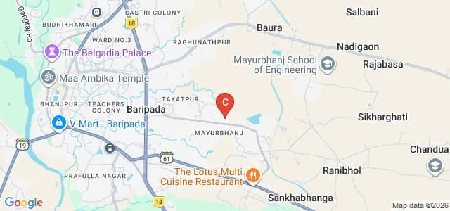 Maharaja Sriram Chandra Bhanja Deo University, Baripada Map