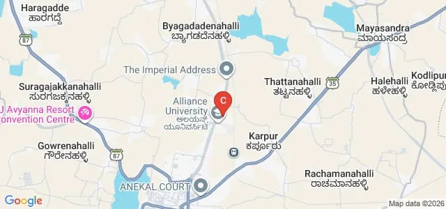 Alliance School of Applied Engineering, Bangalore Map