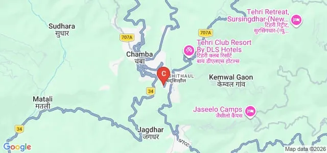 Sri Dev Suman Uttarakhand University, Tehri Map