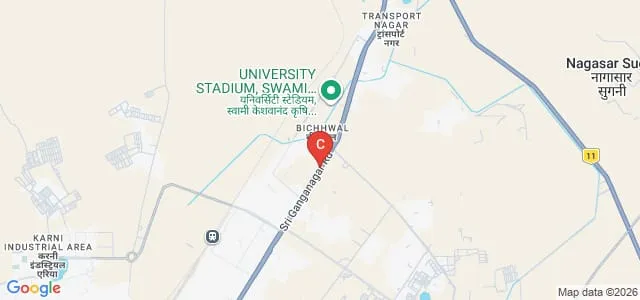 Swami Keshwanand Rajasthan Agricultural University, Bikaner Map