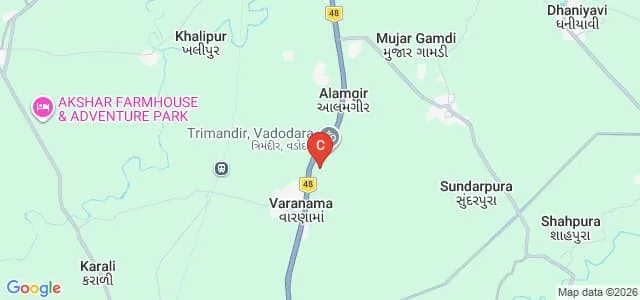 Drs Kiran and Pallavi Patel Global University, Vadodara Map