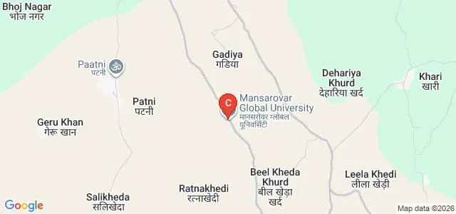 Mansarovar Global University, Sehore Map
