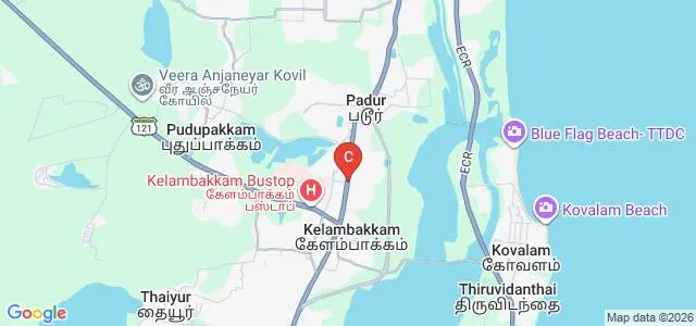 Chettinad Academy of Research and Education, Kelambakkam Map