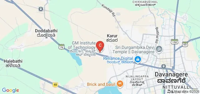 GM University, Davangere Map