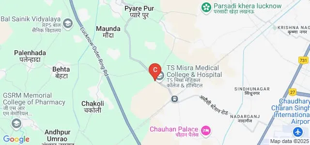 TS Mishra University, Lucknow Map