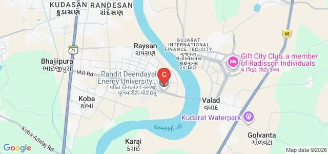 Pandit Deendayal Energy University, Gandhinagar Map