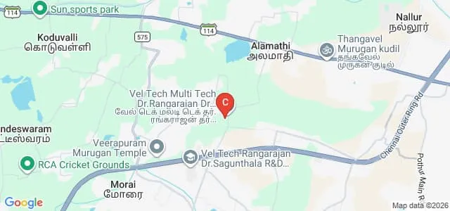 Vel Tech Rangarajan Dr Sagunthala R and D Institute of Science and Technology, Chennai Map