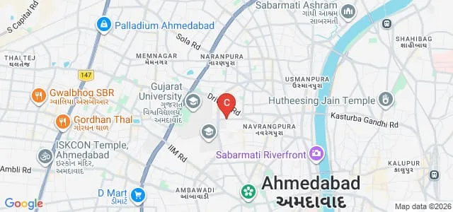Ahmedabad University, Ahmedabad Map