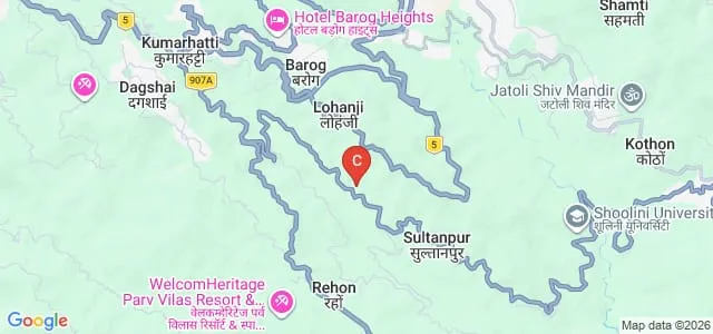 Manav Bharti University, Solan Map