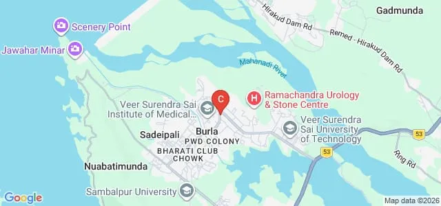 Veer Surendra Sai Institute of Medical Sciences and Research, Burla Map