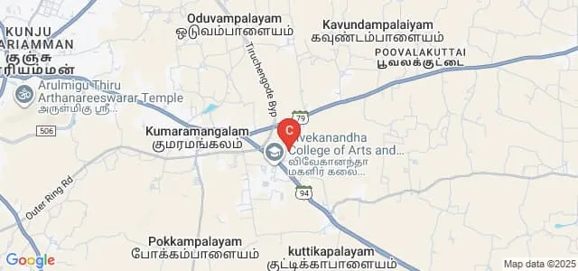Vivekanandha Dental College for Women, Tiruchengode Map
