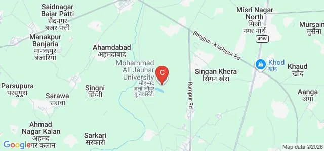 Mohammad Ali Jauhar University, Rampur Map