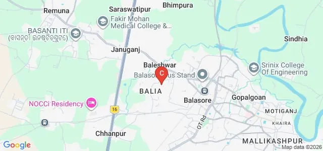 Fakir Mohan University, Balasore Map