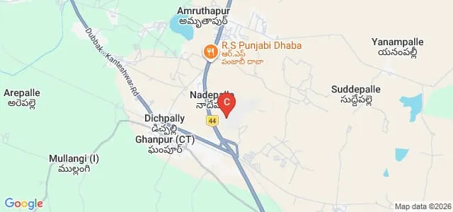 Telangana University, Nizamabad Map