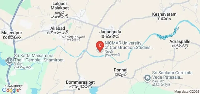NICMAR University of Construction Studies, Hyderabad Map