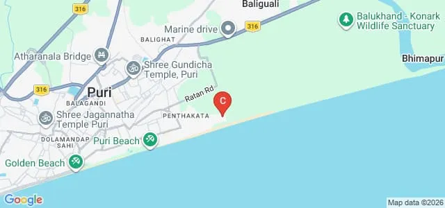 Shri Jagannath Sanskrit Vishvavidyalaya, Puri Map