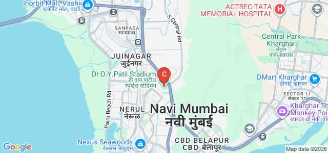Dr DY Patil University, Navi Mumbai Map