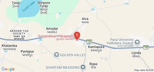 Sumandeep Vidyapeeth, Waghodia Map