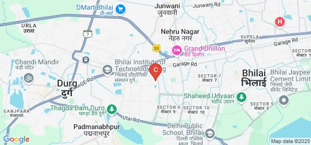 Bhilai Mahila Mahavidyalaya, Bhilai Nagar Map