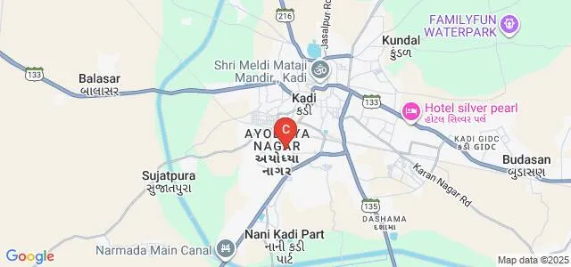 SV Institute of Management, Kadi Map