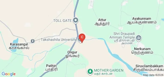 Takshashila University, Tindivanam Map