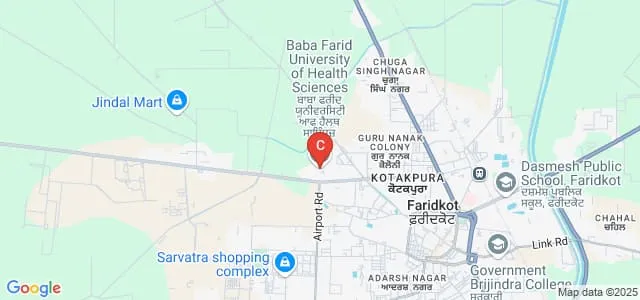 Baba Farid University of Health Sciences, Faridkot Map