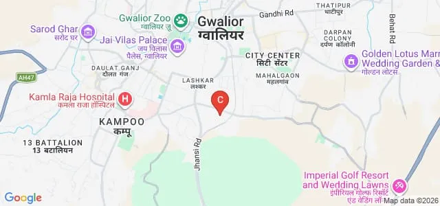 Raja Mansingh Tomar Music and Arts University, Gwalior Map
