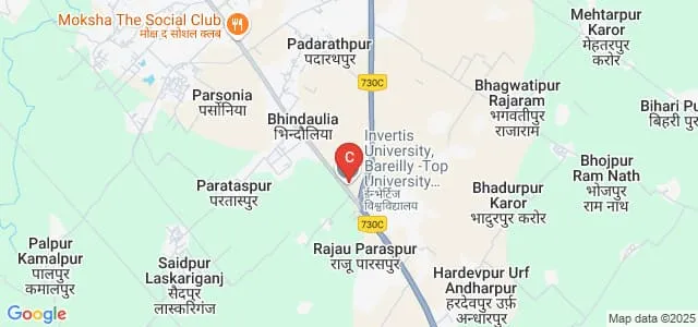 Invertis University, Bareilly Map