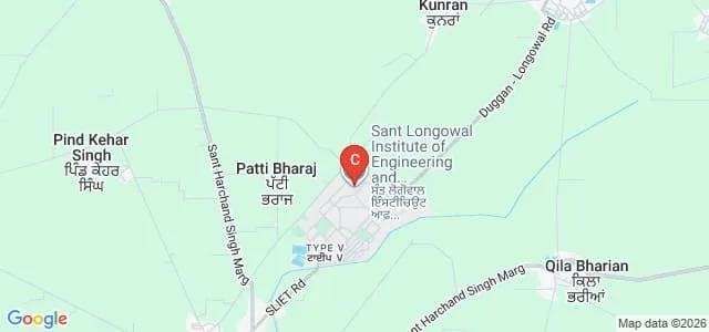 Sant Longowal Institute of Engineering and Technology, Longowal Map