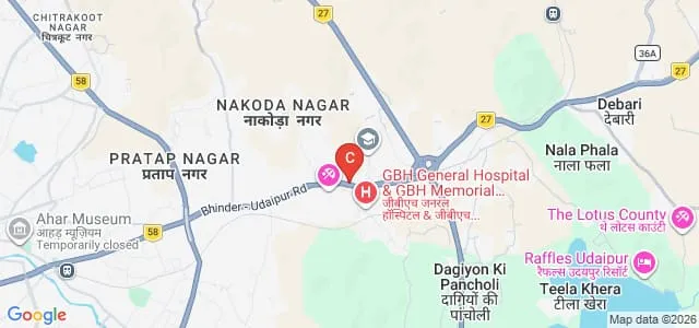 Pacific University, Udaipur Map