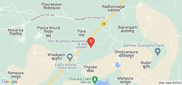 Shri Krishna University, Chhatarpur Map