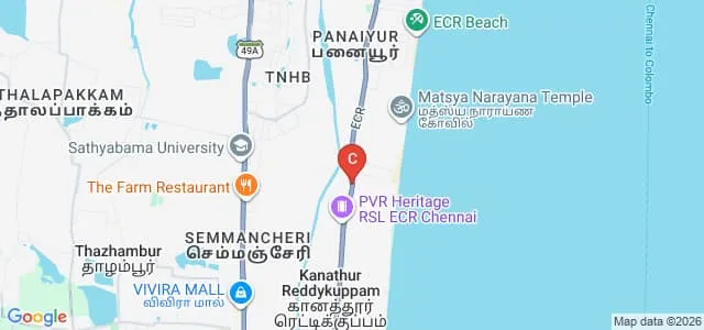 Academy of Maritime Education and Training, Kanathur Map