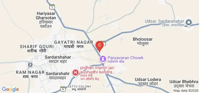Institute of Advanced Studies in Education, Churu Map