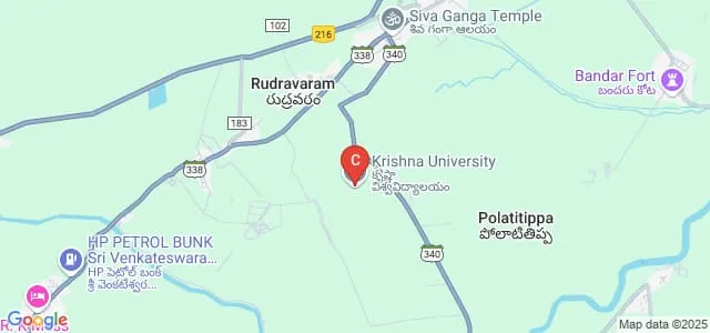 Krishna University, Machilipatnam Map
