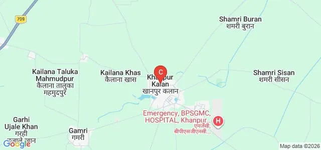 Bhagat Phool Singh Mahila Vishwavidyalaya, Khanpur Kalan Map