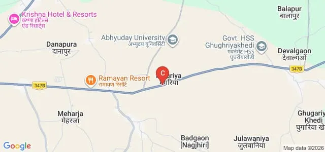 Abhyuday University, Khargone Map