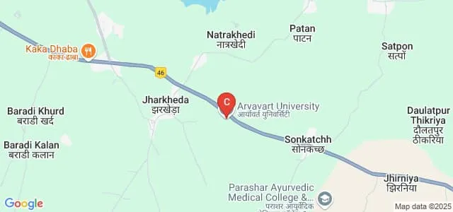 Aryavart University, Sehore Map
