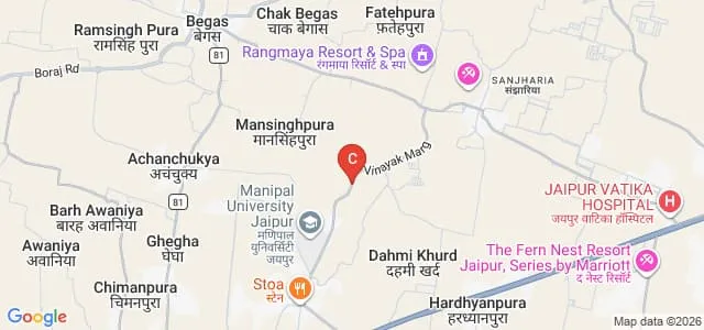 Manipal University, Jaipur Map