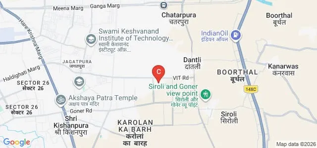 Vivekananda Global University, Jaipur Map