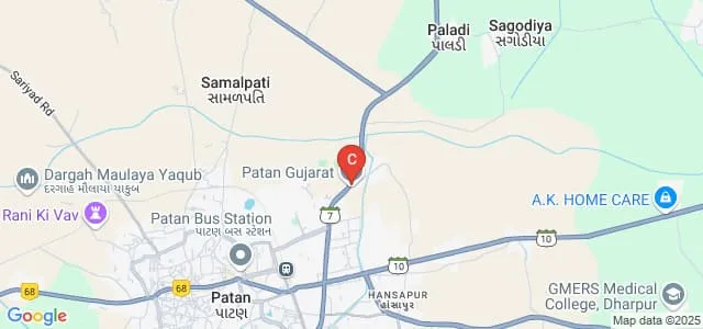 MK University, Patan Map