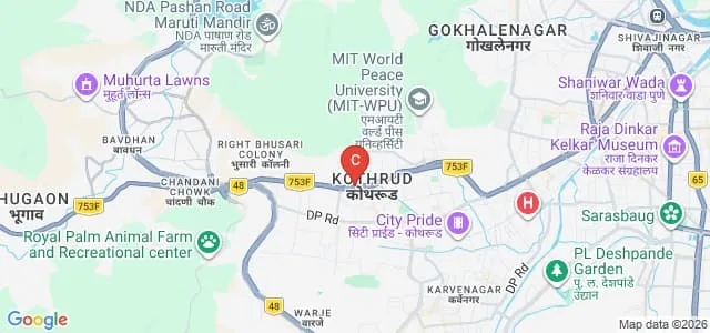 Dr Vishwanath Karad MIT World Peace University, Pune Map