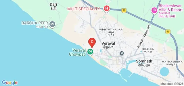 Shree Somnath Sanskrit University, Veraval Map