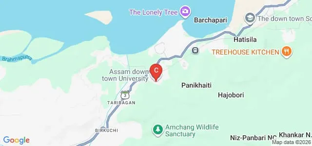 Assam Down Town University, Guwahati Map