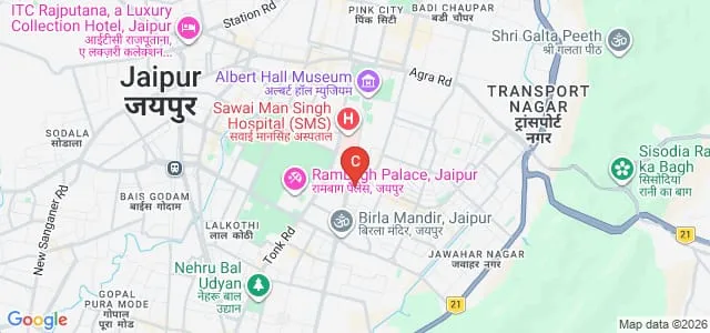 University of Rajasthan, Jaipur Map